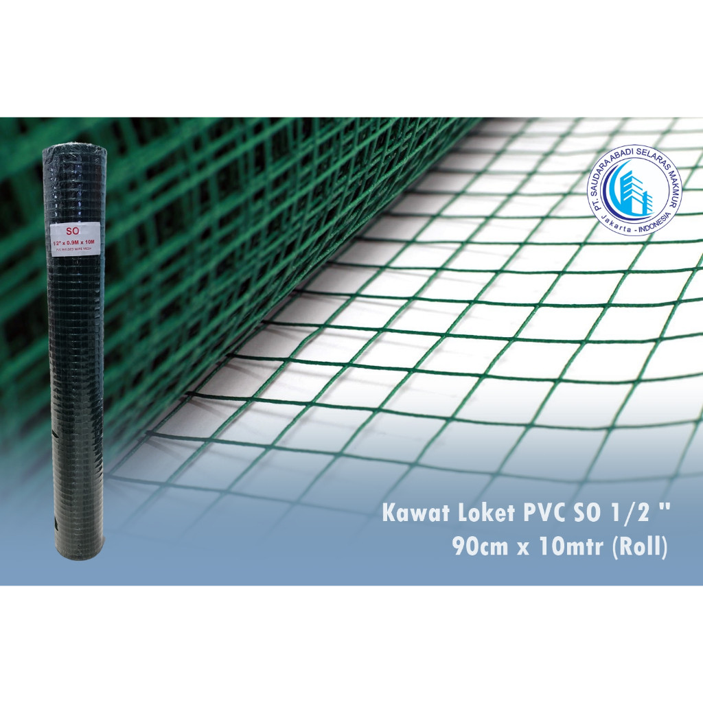 Kawat Loket Hijau Kawat Loket PVC 1/2"