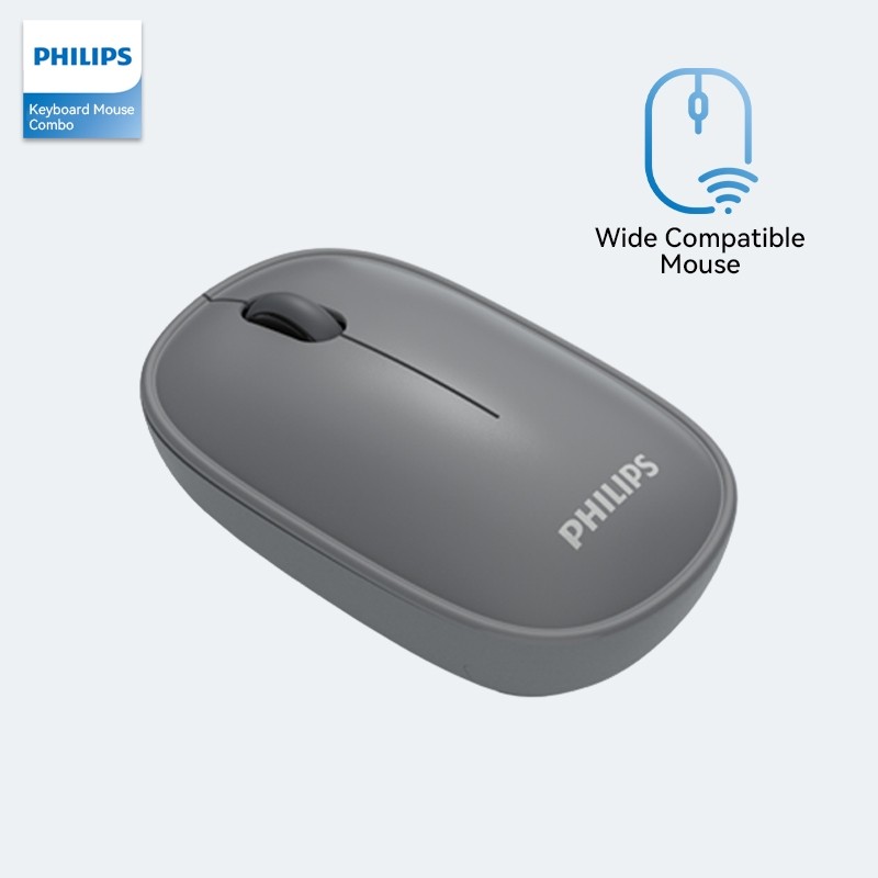 Philips Mouse Wireless SPK7368 Silent Click Optical 1600 DPI - Garansi