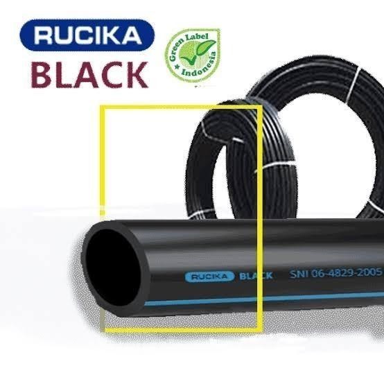 Rucika Black Pipa HDPE 2" 63 mm PN 10 16 PE Hitam Rol 100 meter