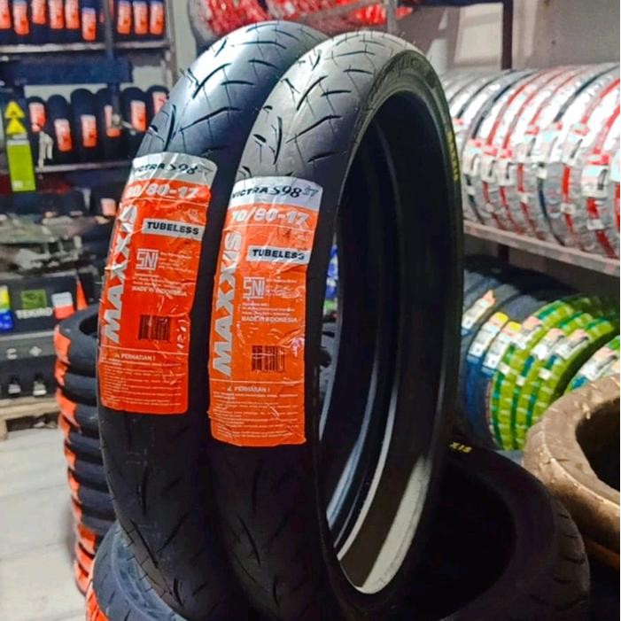 1 SET VICTRA 70/80-17 dan 80/80-17 tubeless