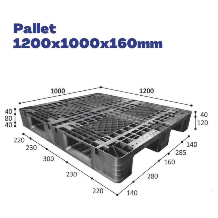 

Artemedia - Pallet Plastik Baru Ukuran 1200 X 1000 X 160 Mm Warna Hitam