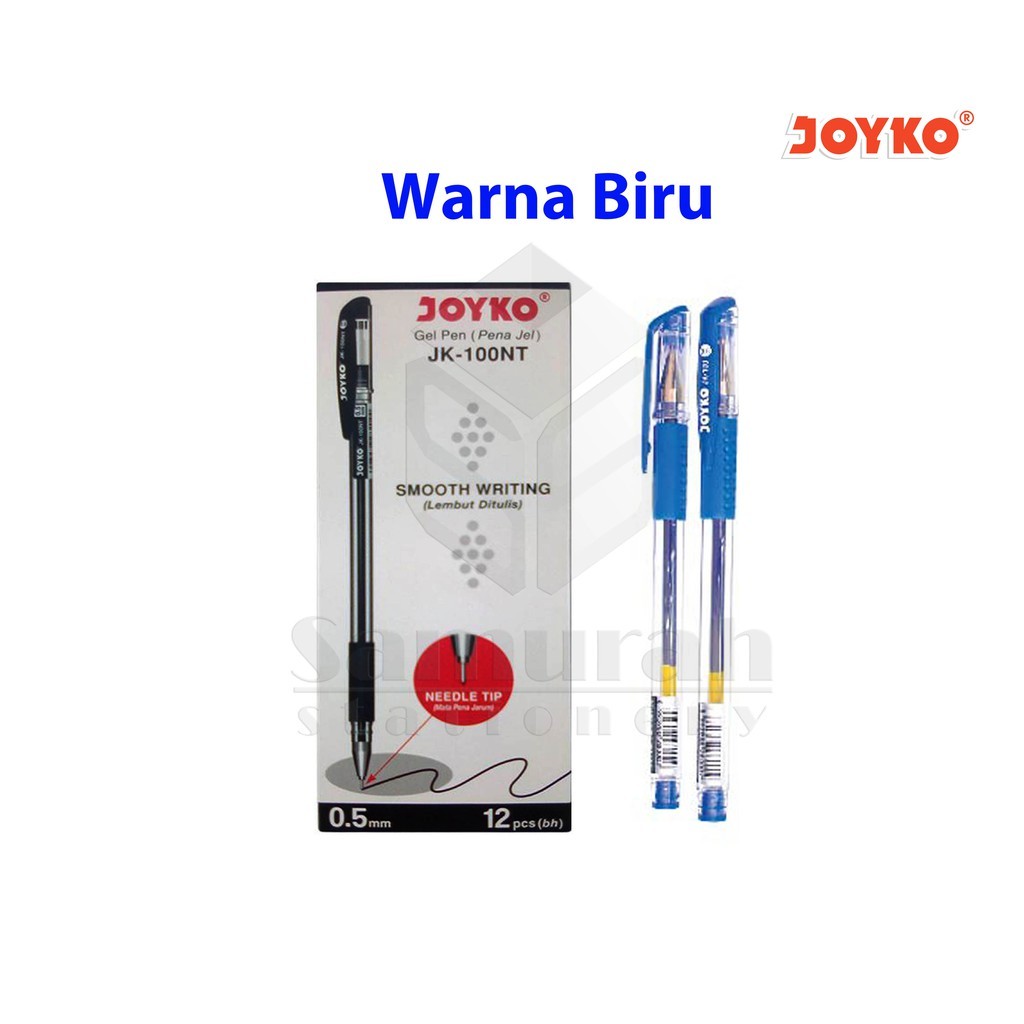 

Gel Pen Joyko JK 100 (Runcing) / JK 100 NT(Jarum) Pulpen GelPen JK-100 0.5 mm / Bolpen Pengel JK100
