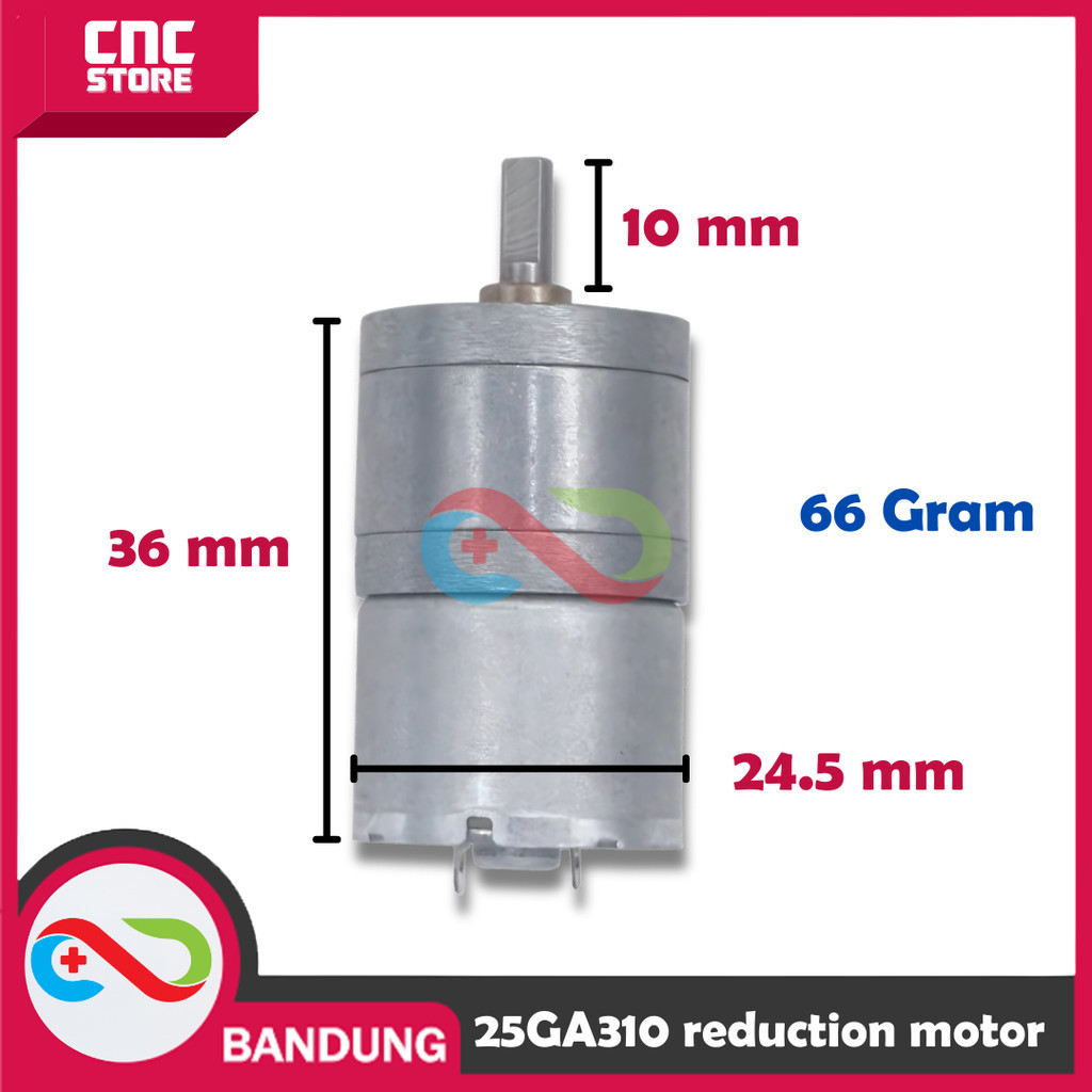 MOTOR DC GEARBOX 25GA310 METAL GEAR HIGH TORQUE 12V DC GEAR BOX