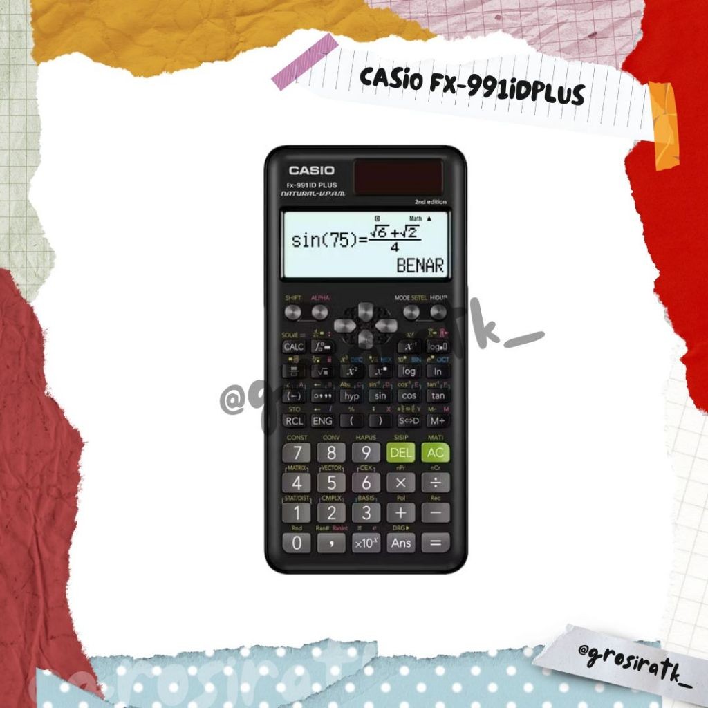 

CASIO FX-991IDPlus -2nd edition- B.Indonesia - Kalkulator Sekolah Kuliah - Scientific - 451fungsi