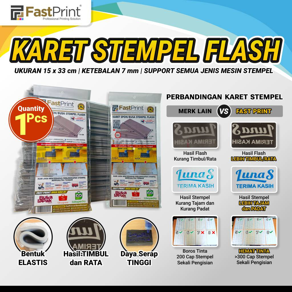 

Karet Spon / Busa Stempel Flash Warna