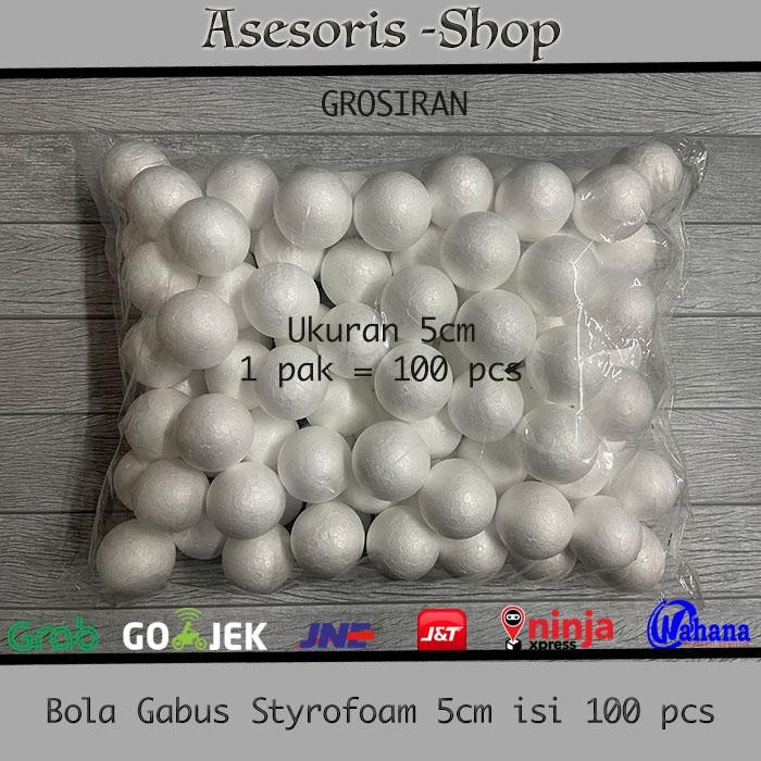 

Bola Gabus Styrofoam Ukuran 5Cm Isi 100Pcs