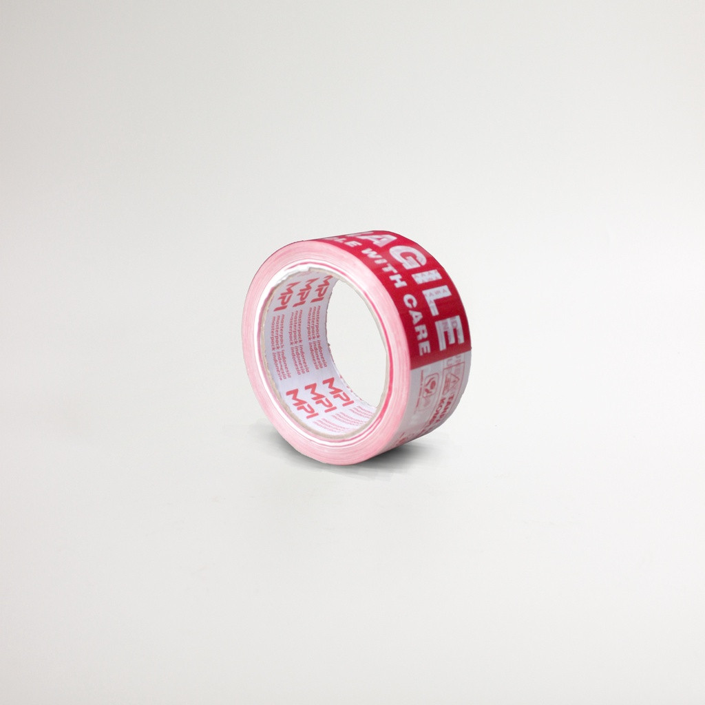 

1 SLOP / 6 PCS - Lakban Fragile Unboxing Merah Putih 45 mm x 100 yard - Jangan Di Banting