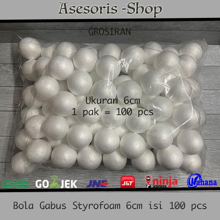 

Bola Gabus Styrofoam Ukuran 6Cm Isi 100Pcs