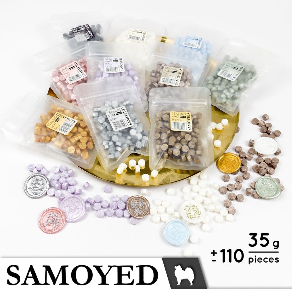 

SAMOYED WXBD-35 Lilin Segel / Stempel Surat / Undangan / Seal / Sealing Wax Beads Metallic / Glossy