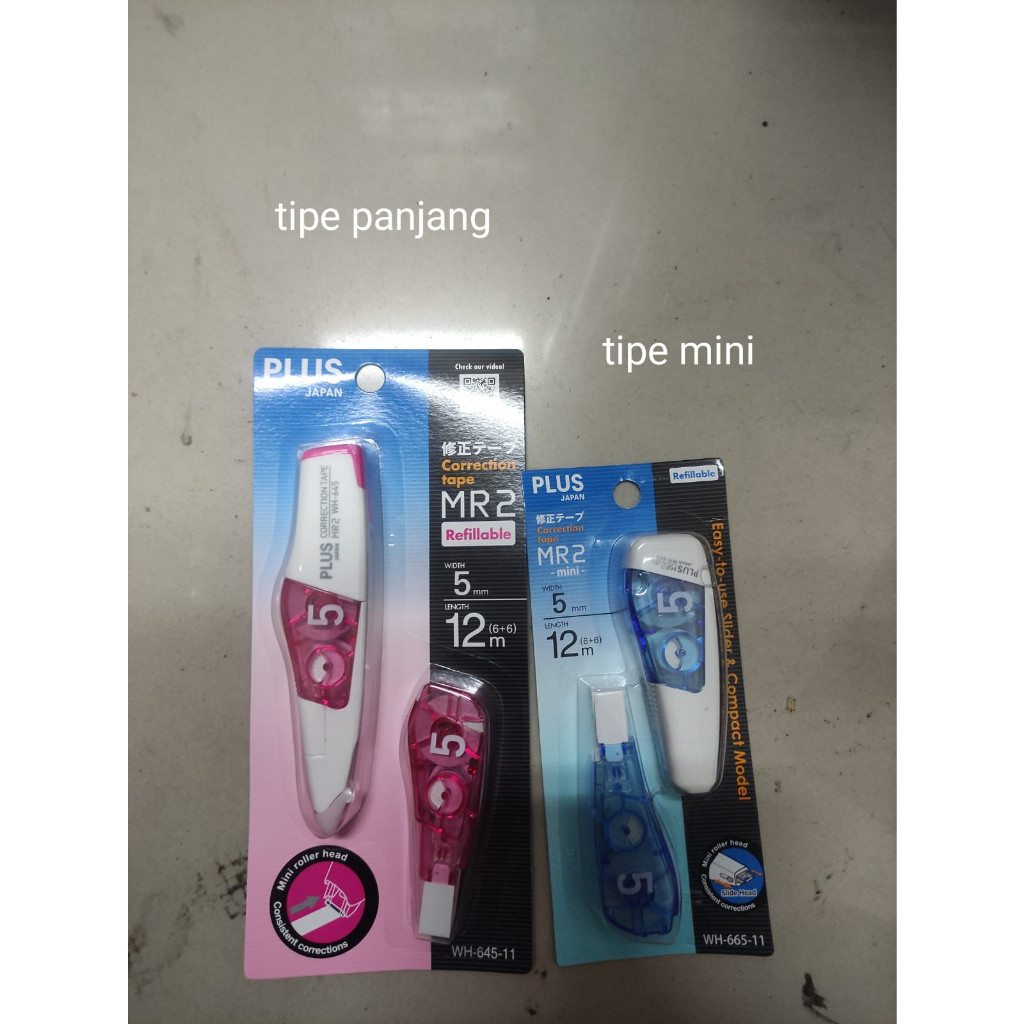 

correction tape tipex roll merek plus mr mini / regular plus refill 1