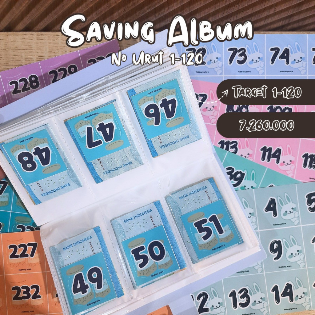 

Album Saving / Album Menabung Nomor Urut 1-120 / 1-240 /PAKET MENABUNG