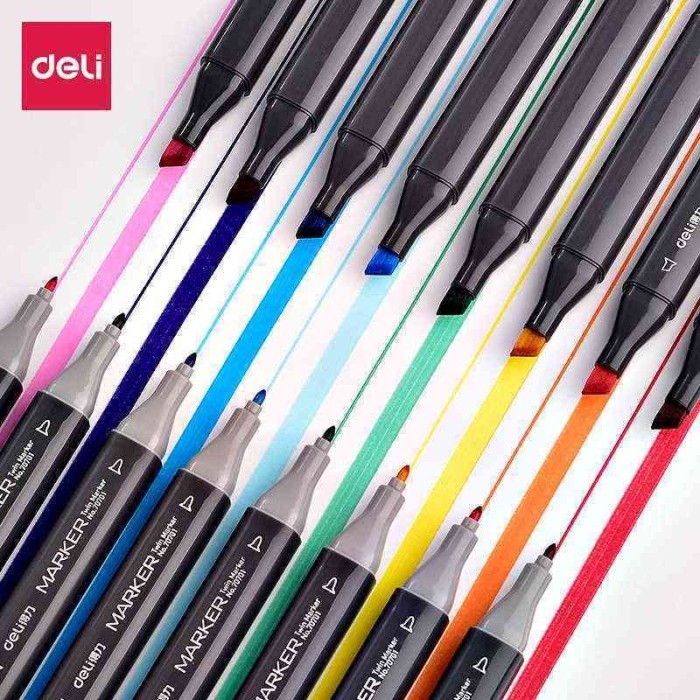 

DELI Sketch Marker/spidol anime/spidol warna ALCOHOL BASED INK 70806 set 30/40/60/80 warna
