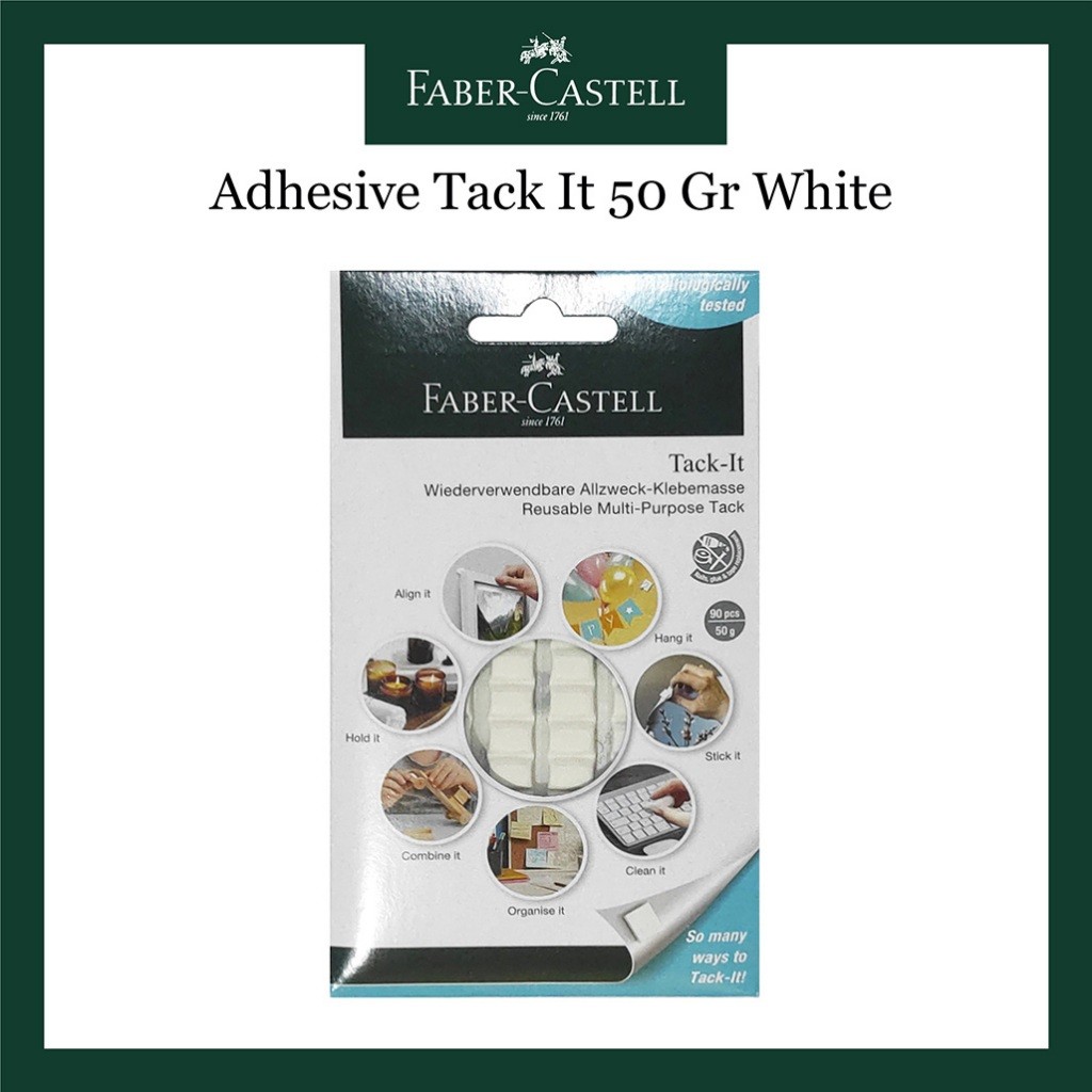 

Adhesive Tack It / Lem Perekat Serbaguna Faber Castell / Kemasan White Isi 90 pc