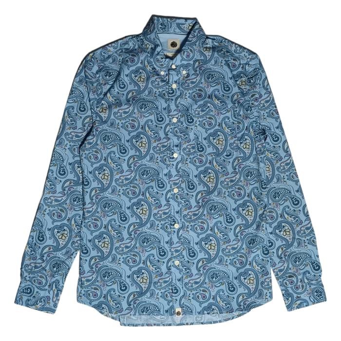 BEST SELLER Pretty Green Paisley Shirt Blue Original