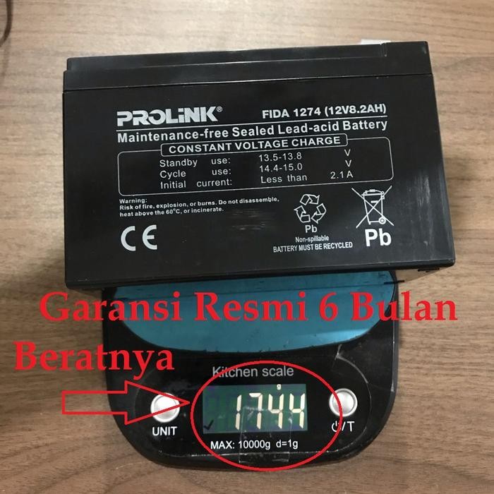 Baterai / Aki Kering Ups Prolink 12V8.2Ah