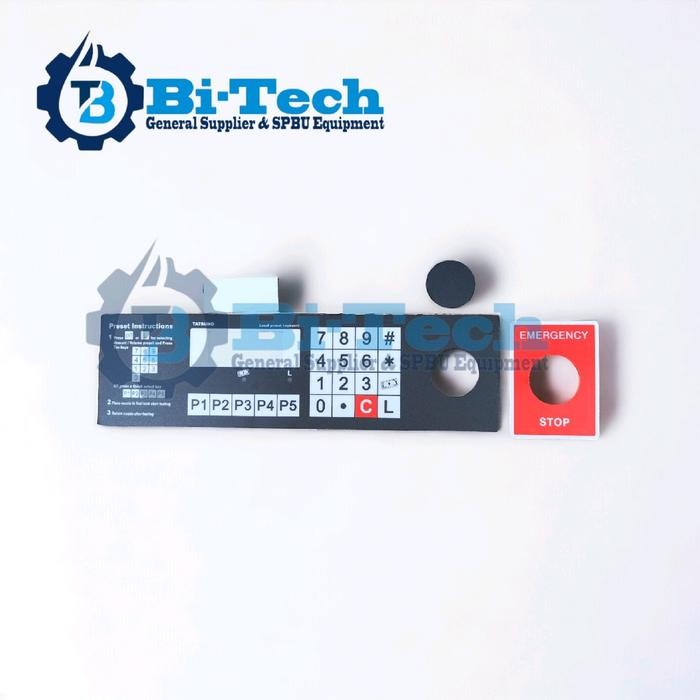 

Stiker Keypad Tatsuno SPBU Stiker Kipet Dispenser Tatsuno SPBU Sintetis Sticker Paper