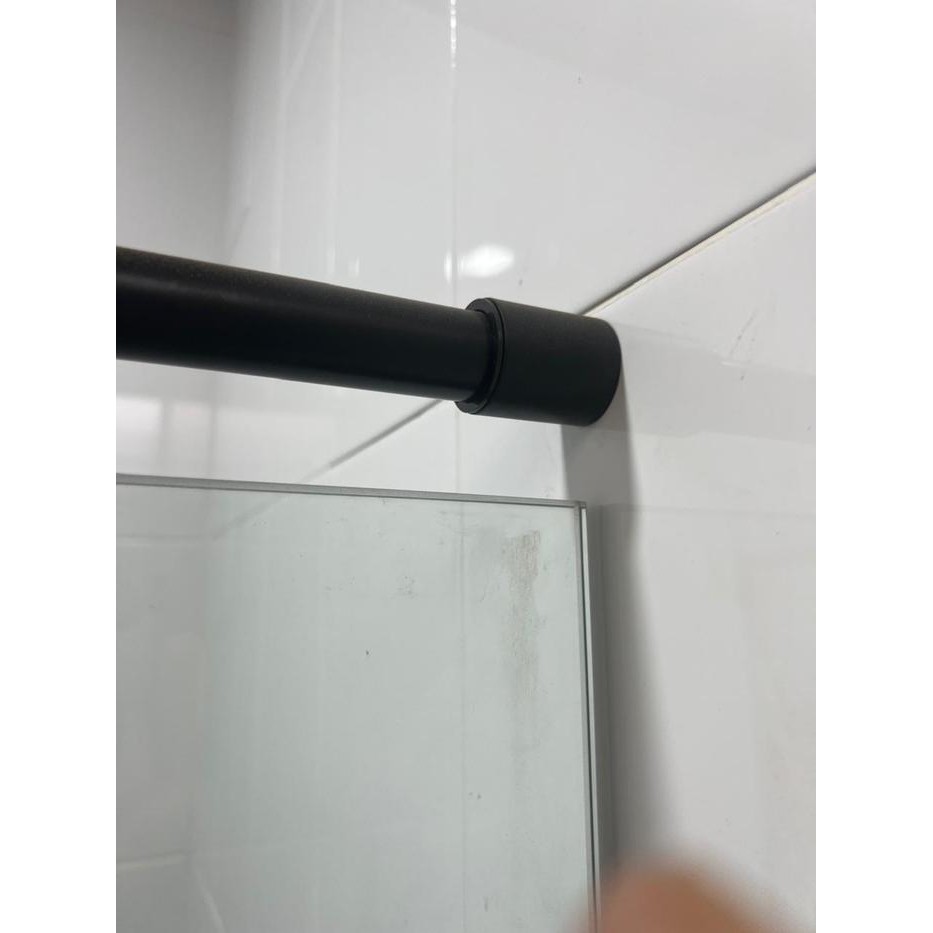 GLASS CLAMP SHOWER PIPA TEMBOK SHOWER 1 inch SS304 BLACK