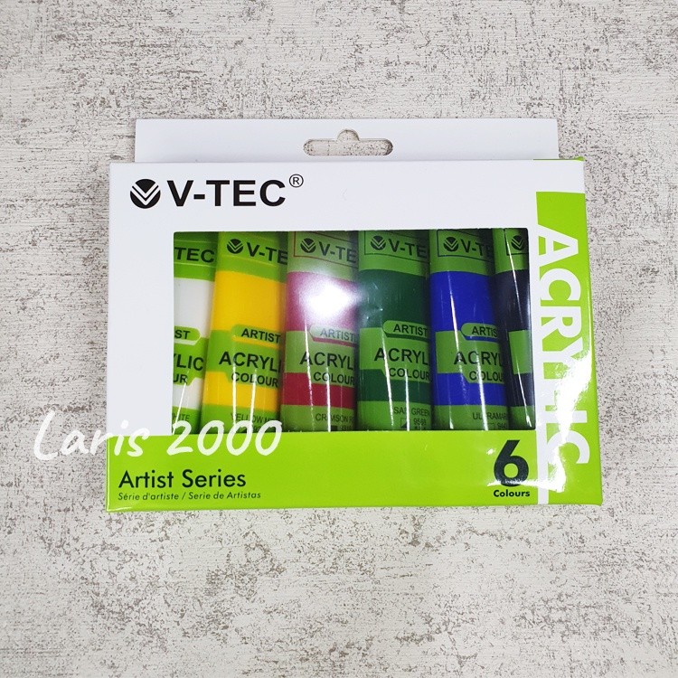 

Cat Akrilik / Acrylic Paint V-tec 35ml Set 6 pcs warna primer