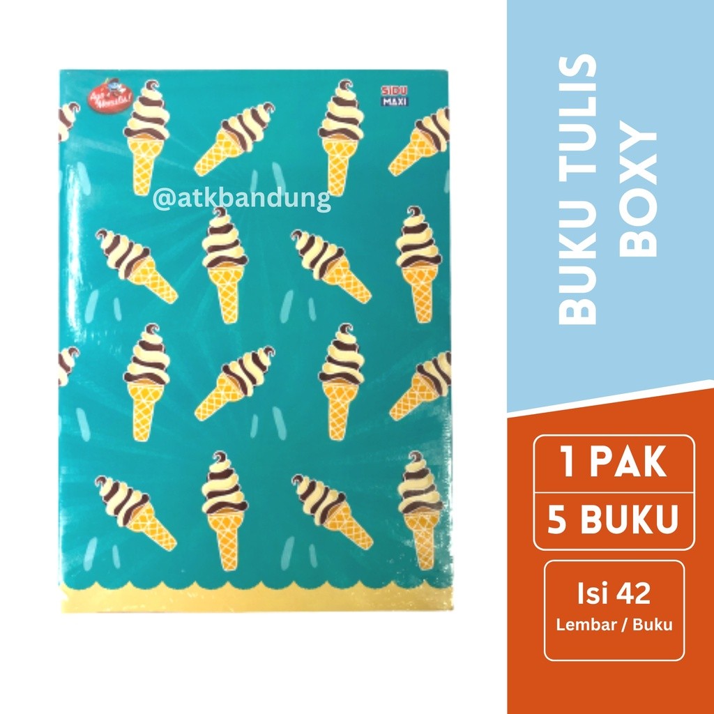 

Sinar Dunia Buku Tulis SIDU MAXI Big Boss Ukuran Boxy B5 42 Lembar Isi 5 - Pack