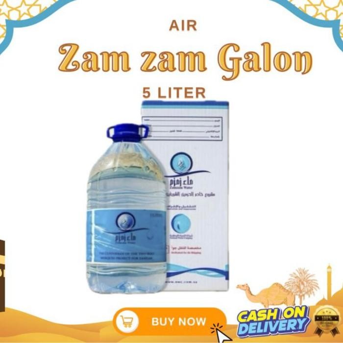 

air zamzam galon asli 5 liter oleh oleh haji & umroh