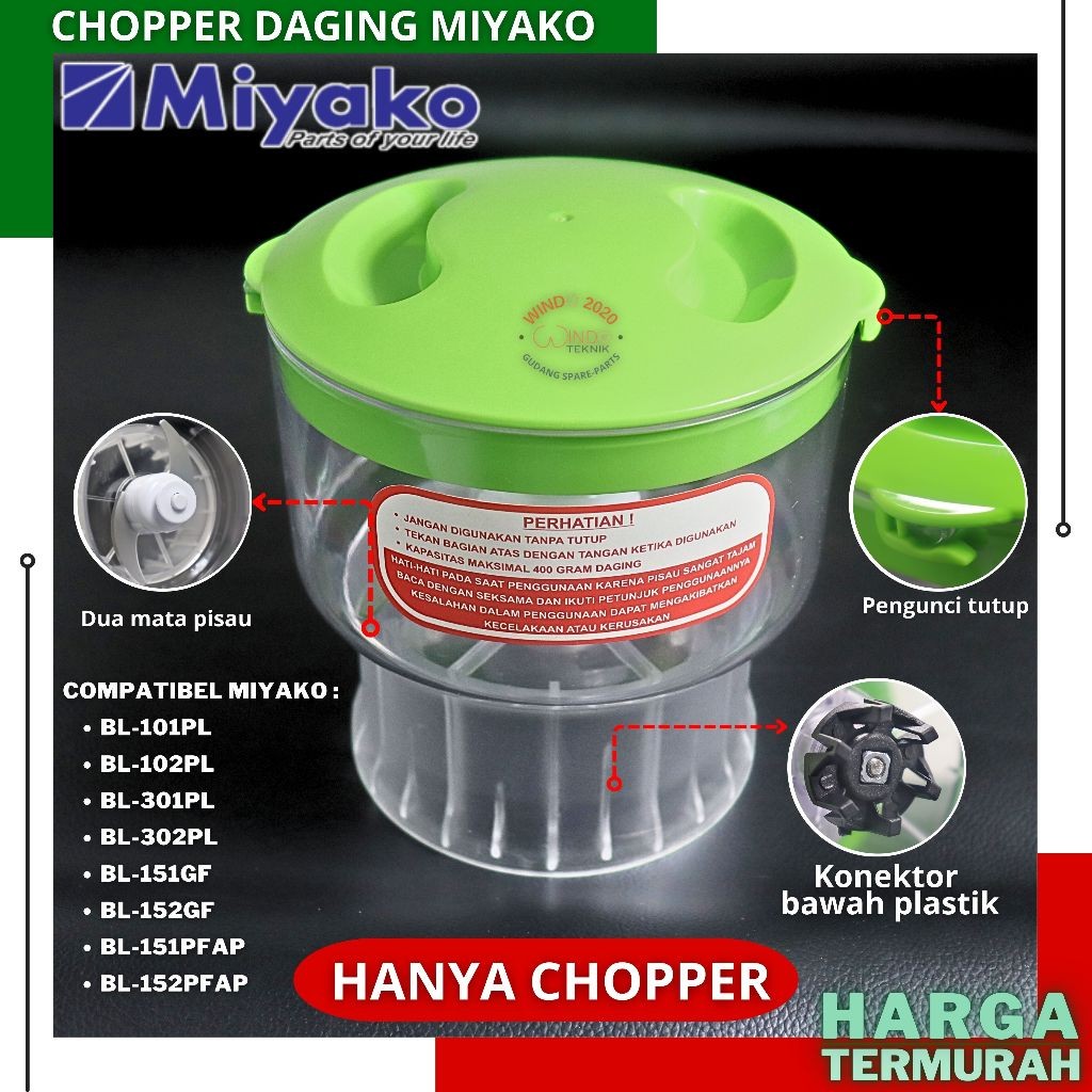 CHOPER / COPER CHOPPER BLENDER DAGING MIYAKO PENGGILING DAGING MEAT COPPER BLENDER DAGING MIYAKO