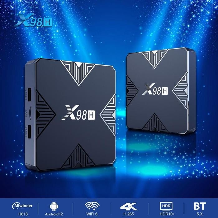 X98H - Android 12 Smart TV Box 4K UHD - Android TV Box Terbaru Terbaik