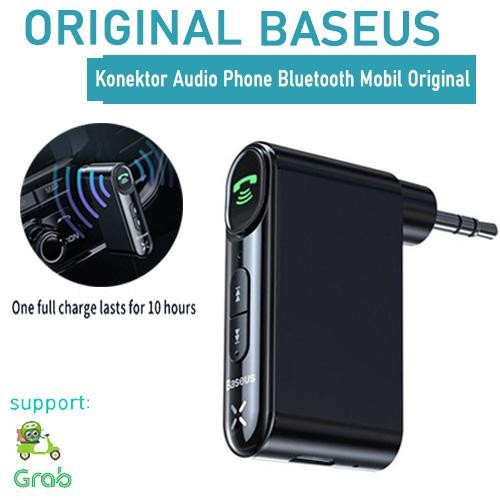 PREMIUM BASEUS CAR BLUETOOTH RECEIVER KONEKTOR WIRELESS AUDIO JACK MOBIL ORI