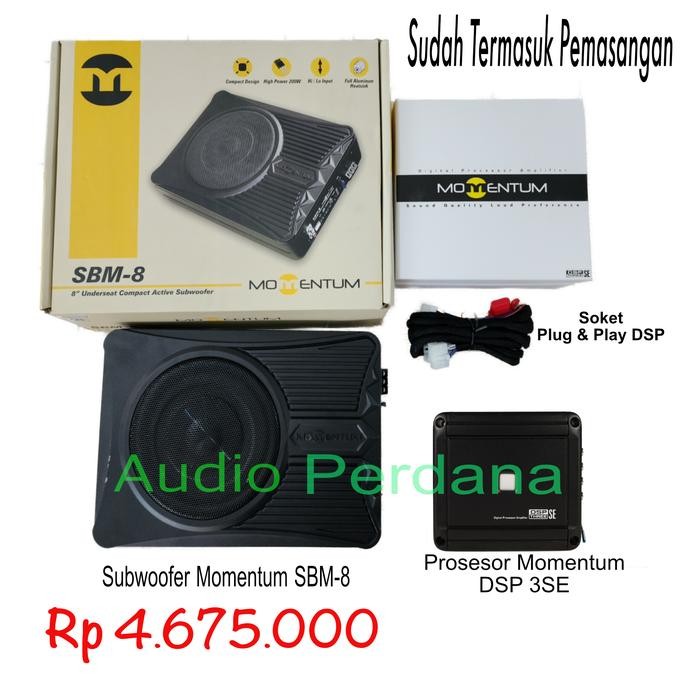 PREMIUM Paket Audio Mobil Momentum Prosesor DSP 3SE 3 SE + Subwoofer SBM 8