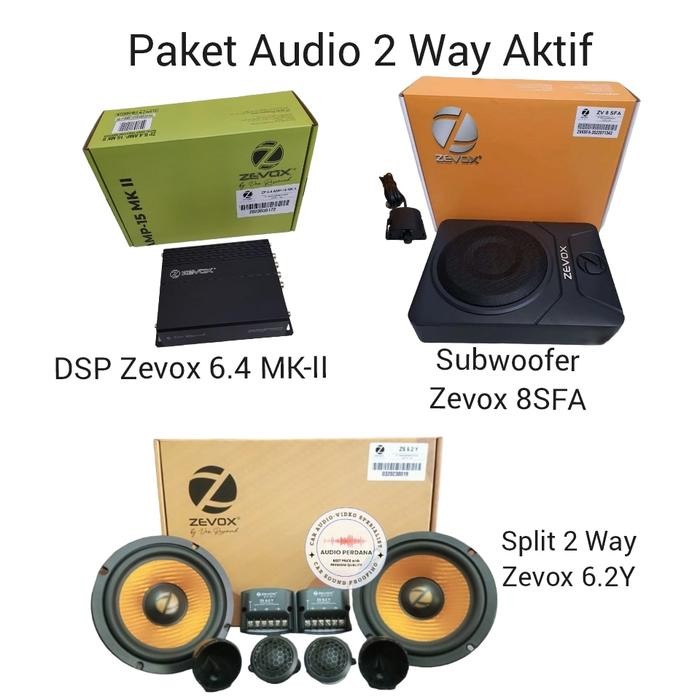 PREMIUM Paket Audio Zevox 2 Way Aktif Express + Pasang & Tuning