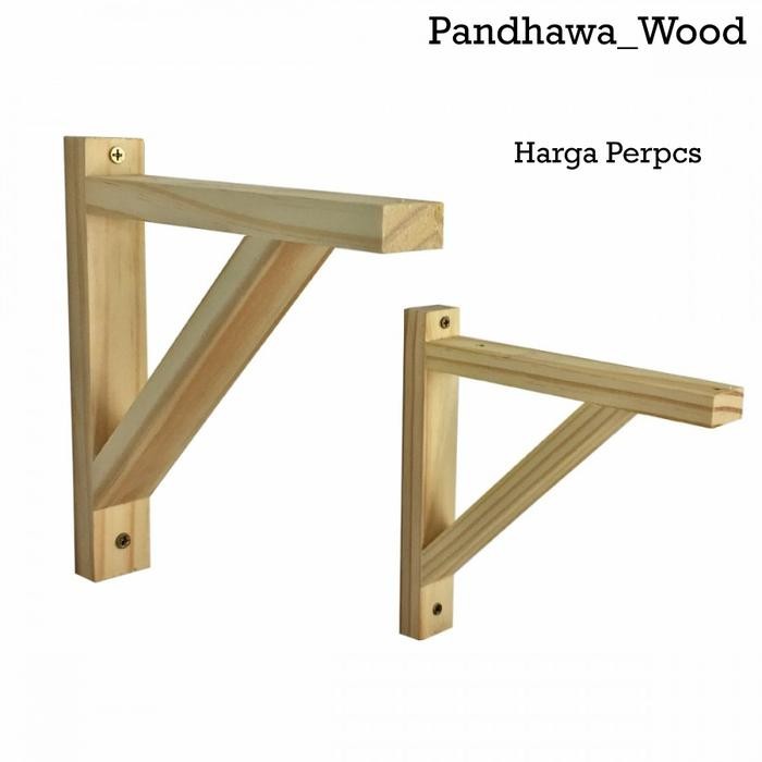 PREMIUM Bracket Kayu Siku Ambalan Papan / Siku Bracket Kayu Jati Belanda Termu