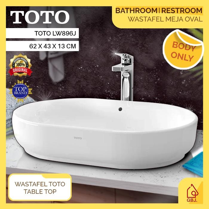 PREMIUM WASTAFEL MEJA OVAL TOTO LW896J (BODY ONLY) / WASHTAFEL CUCI TANGAN