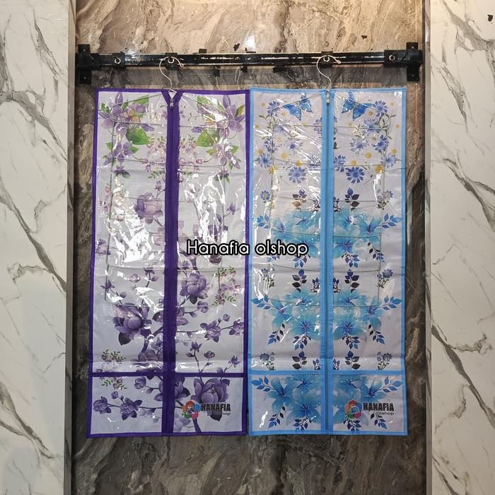 PREMIUM HANAFIA RAK JILBAB JUMBO MOTIF BUNGA / TEMPAT HIJAB JUMBO GANTUNGAN JILBAB RAK HIJAB HANGER