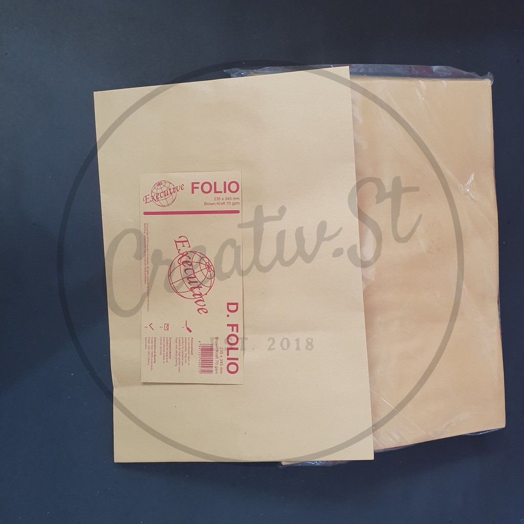 

Executive Amplop Coklat Polos Ukuran Folio (D) Tanpa Lem