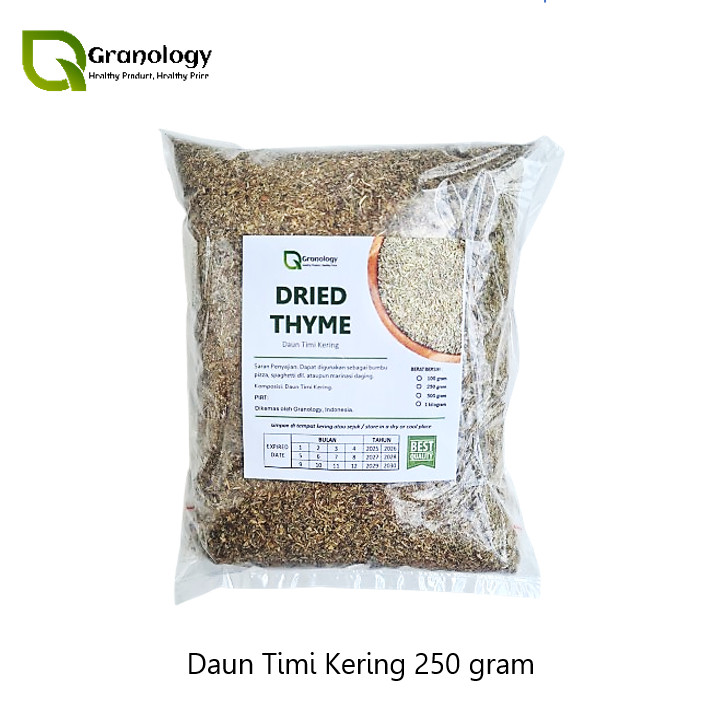 

Daun Timi Kering / Dried Thyme Leaves (250 gram) by Granology