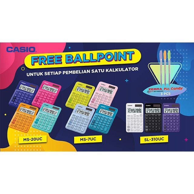 

Kalkulator CASIO MS-20UC - 12 Digits WE!!