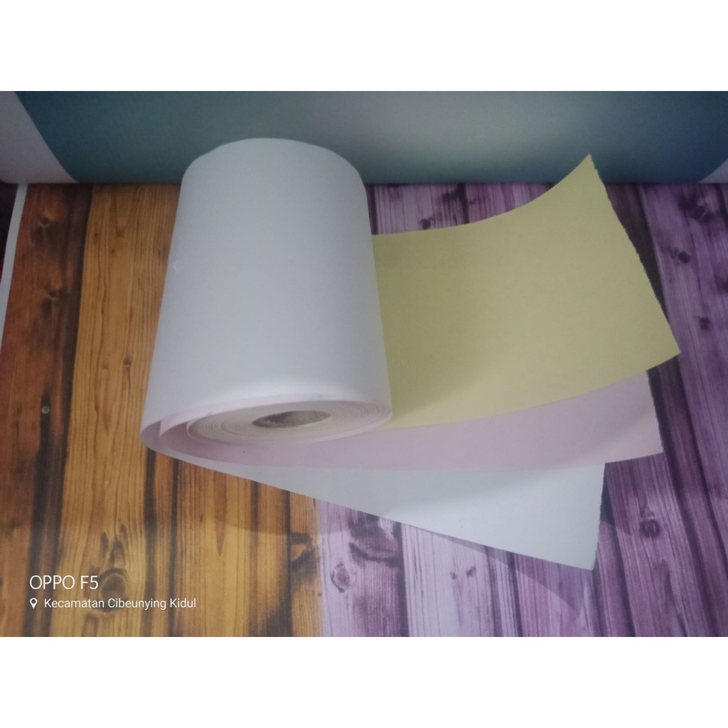 

KERTAS KASIR / KERTAS ROLL / STRUK KASIR Bandung NCR 75 X 58 3 PLY (PUTIH+MERAH+KUNING) WE!!
