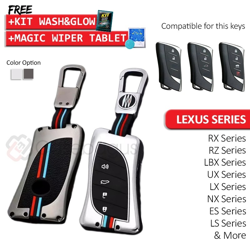 Lotto Heartss - Lexus RX RZ LBX UX LX NX ES LS - 2in1 Metal Case Kunci Mobil Key Cover 1A