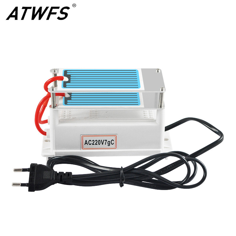 Terlaris ATWFS Ozone Generator 220v 7g with EU Plug Ozon Generator Air Cleaner Ozone Ceramic Plate