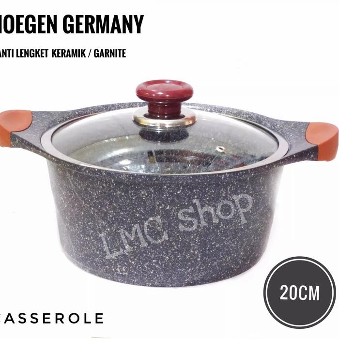 Mogen Germany Casserole Stock Pot 24Cm Granite Series Panci Marble #Gratisongkir