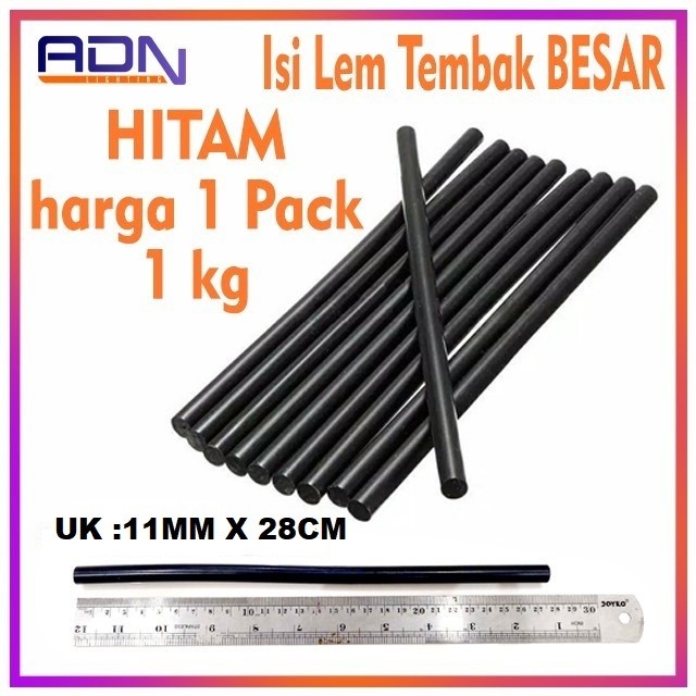 

1 kg Isi Refill Lem Tembak Bakar Glue Gun Stick HITAM Besar 28cm 11mm WE!!!