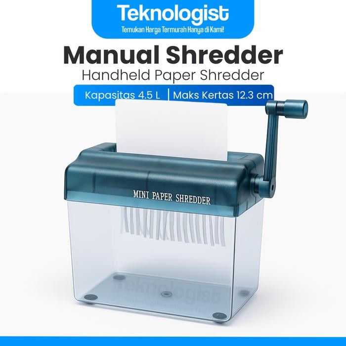 

No Na - Penghancur Kertas Manual Handheld Paper Shredder