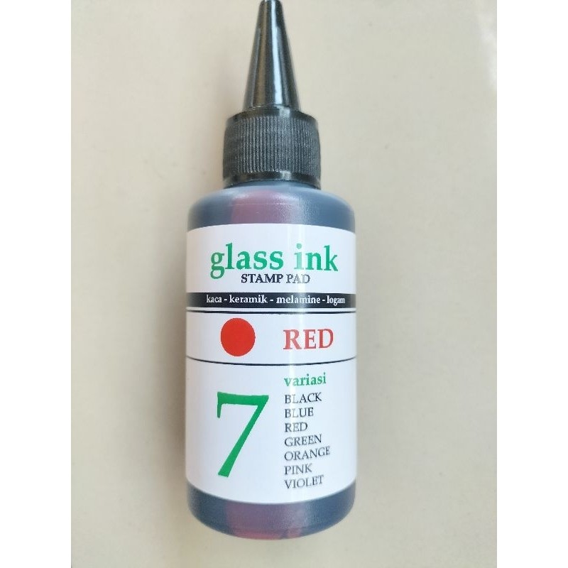

STEMPEL + TINTA PERMANENT MEDIA KACA ,100 ml ,KHUSUS STEMPEL PAD/BAK , WE!!