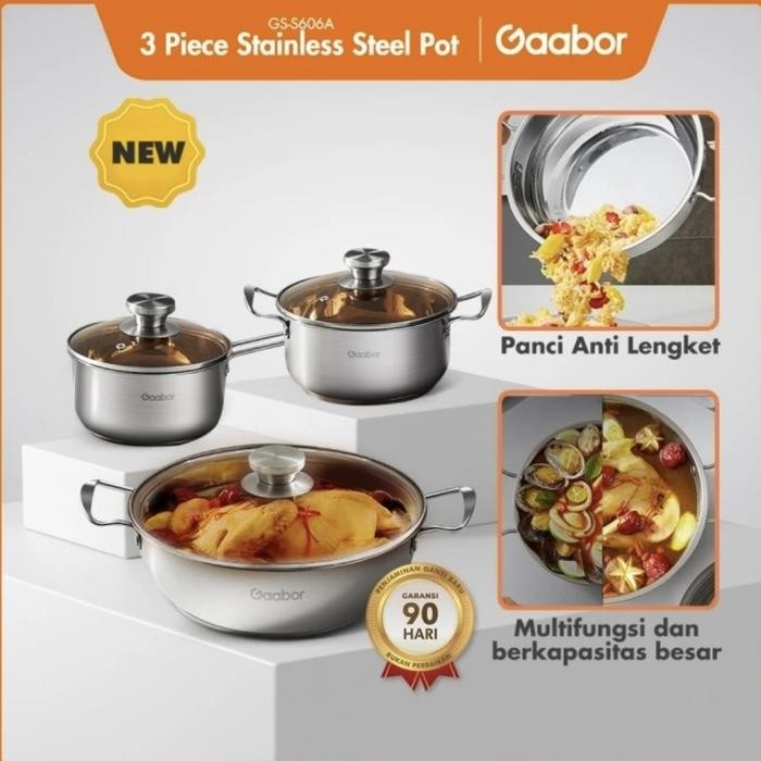 Gaabor Panci Set GS-S606A Stainless steel