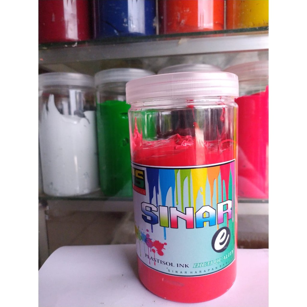 

Plastisol Economis Warna Merah SINAR HARAPAN Sablon Kemasan 1kg