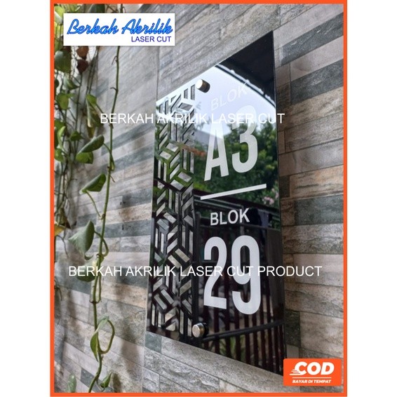 

Papan Nomor rumah akrilik type aesthetic Minimalis modern laser cutting + free pen stainless WE!!!