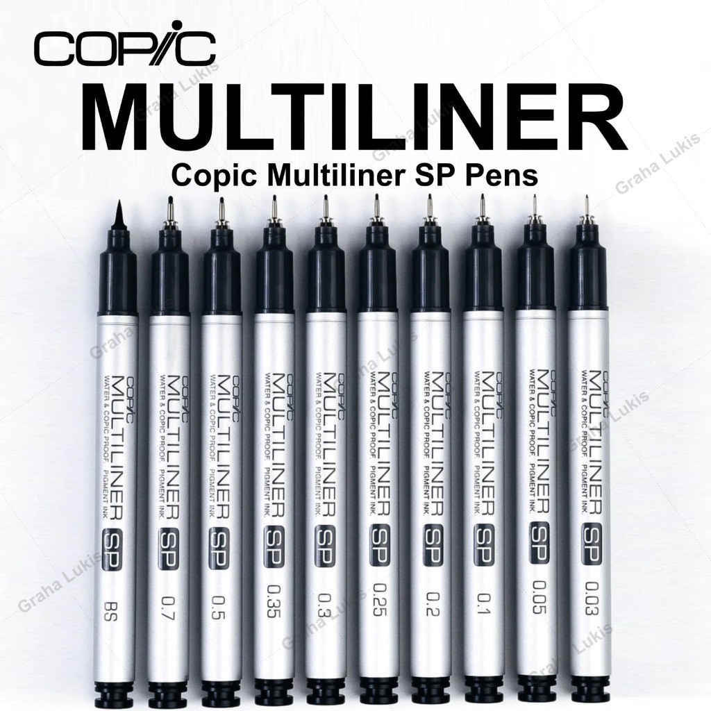 

COPIC MULTILINER SP PEN Brush dan Nib / SATUAN WE!!!