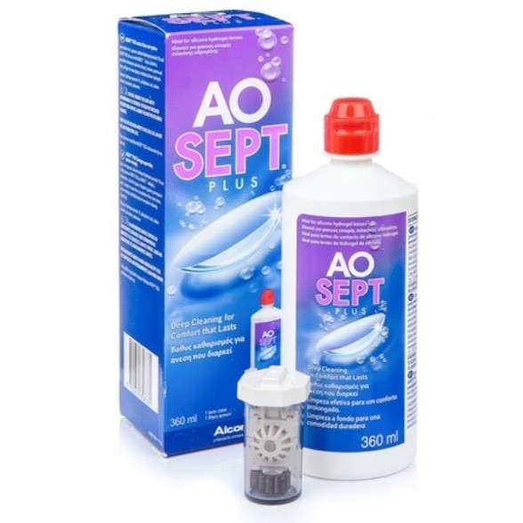 Cairan Air Solution Pembersih atau Perendam Softlens AOSEPT ukuran 360ml
