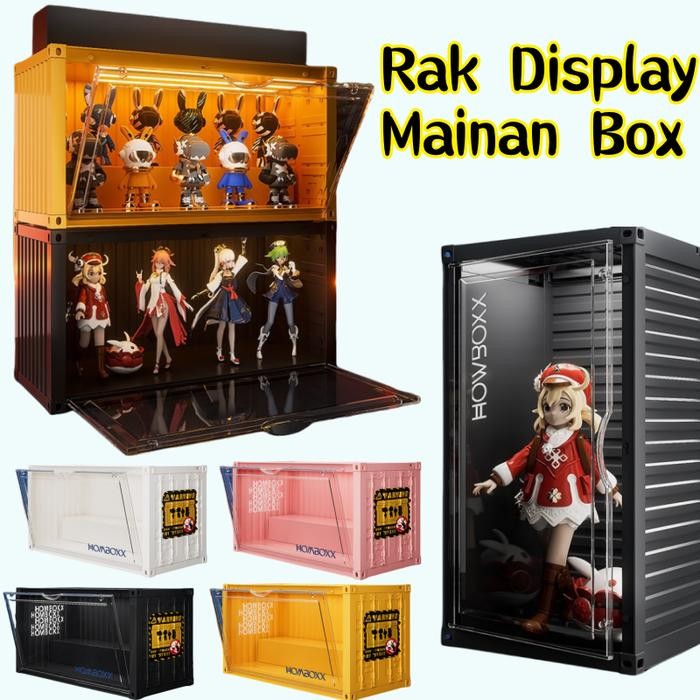 Kotak Display/Rak Display Mainan Box/Box Rak Penyimpanan Mainan/Acrylic LED Figure Box Container