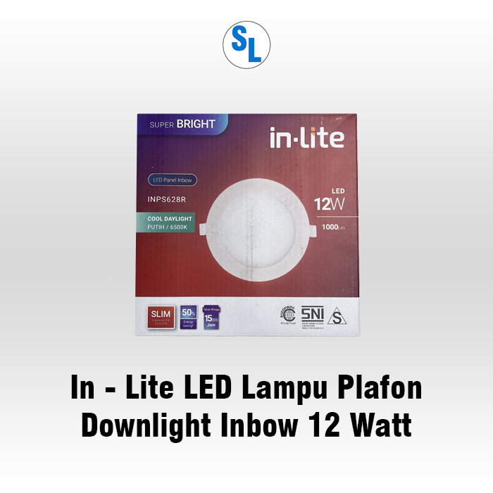 In-Lite LED Lampu Plafon Downlight Inbow Bulat INPS628R