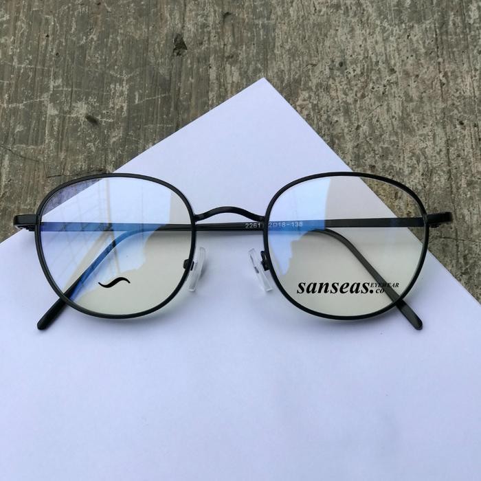 Kacamata Photocromic, Blueray Gm 2261 Bulat Korea Lensa Minus Terbaru
